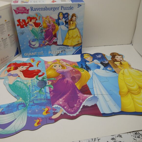2017 Disney Princesses Pretty 24 Pieces Ravensburger Giant Floor Puzzle Complete - Picture 11 of 11